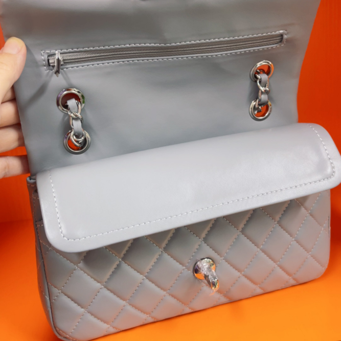 Double Chain Cowhide Bag